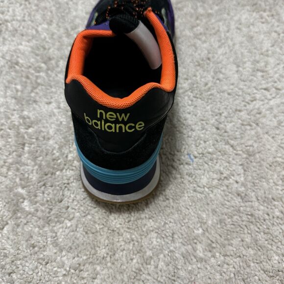 New Balance 574 Men’s Size 9 Black Purple Orange Blue Custom ML574PT2 - Picture 14 of 16